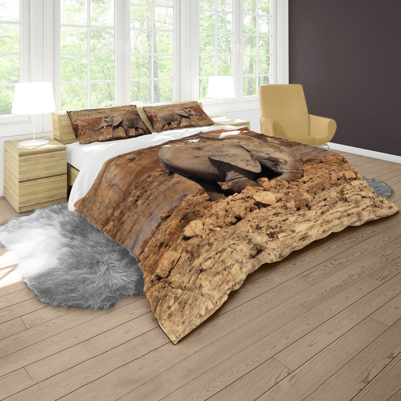 Baby Ellie in Mud Duvet Cover Set by Annette Heymans