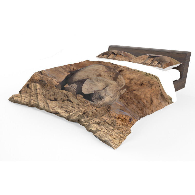 Baby Ellie in Mud Duvet Cover Set by Annette Heymans