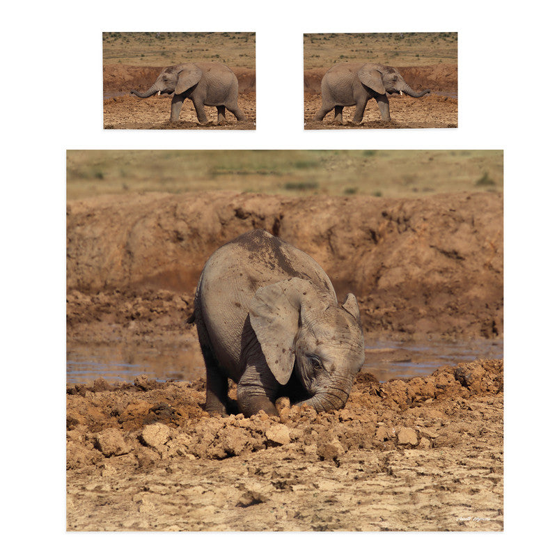 Baby Ellie in Mud Duvet Cover Set by Annette Heymans