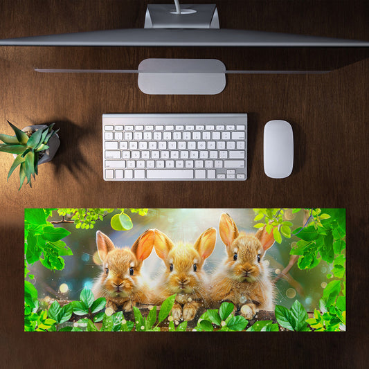 Baby Rabbit Forest Large Desk Pad