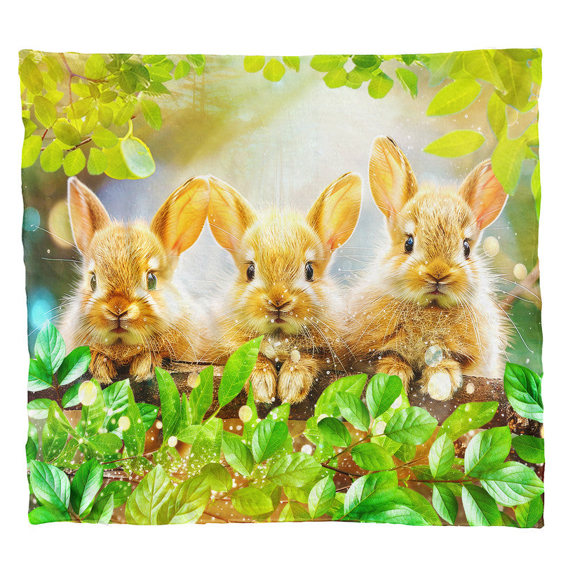 Baby Rabbit Light Weight Fleece Blanket