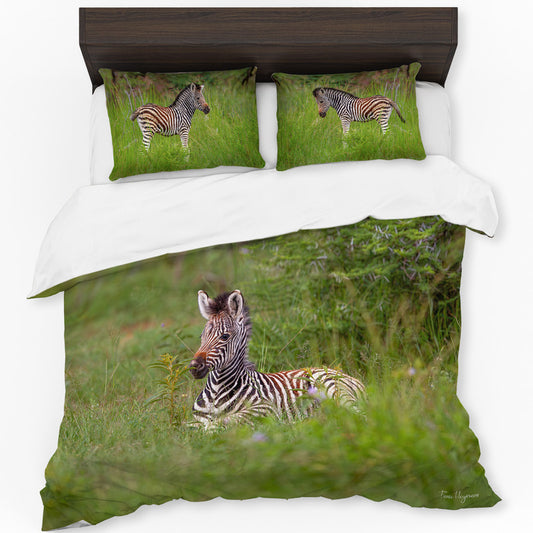 Baby Zebra Duvet Cover Set by Fanie Heymans