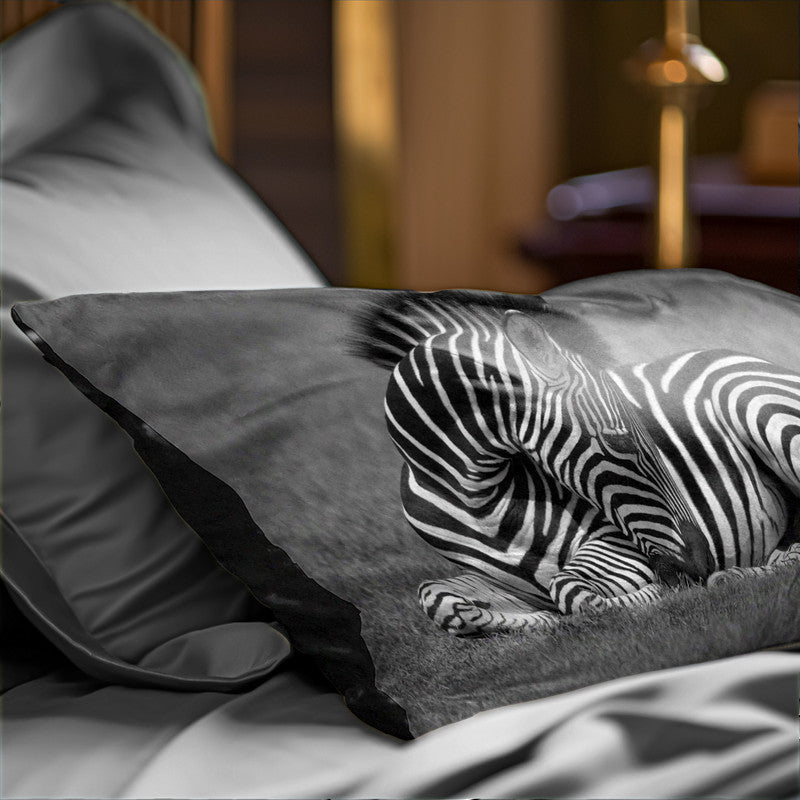 Baby Zebra Resting Oblong Luxury Scatter by Annette Heymans