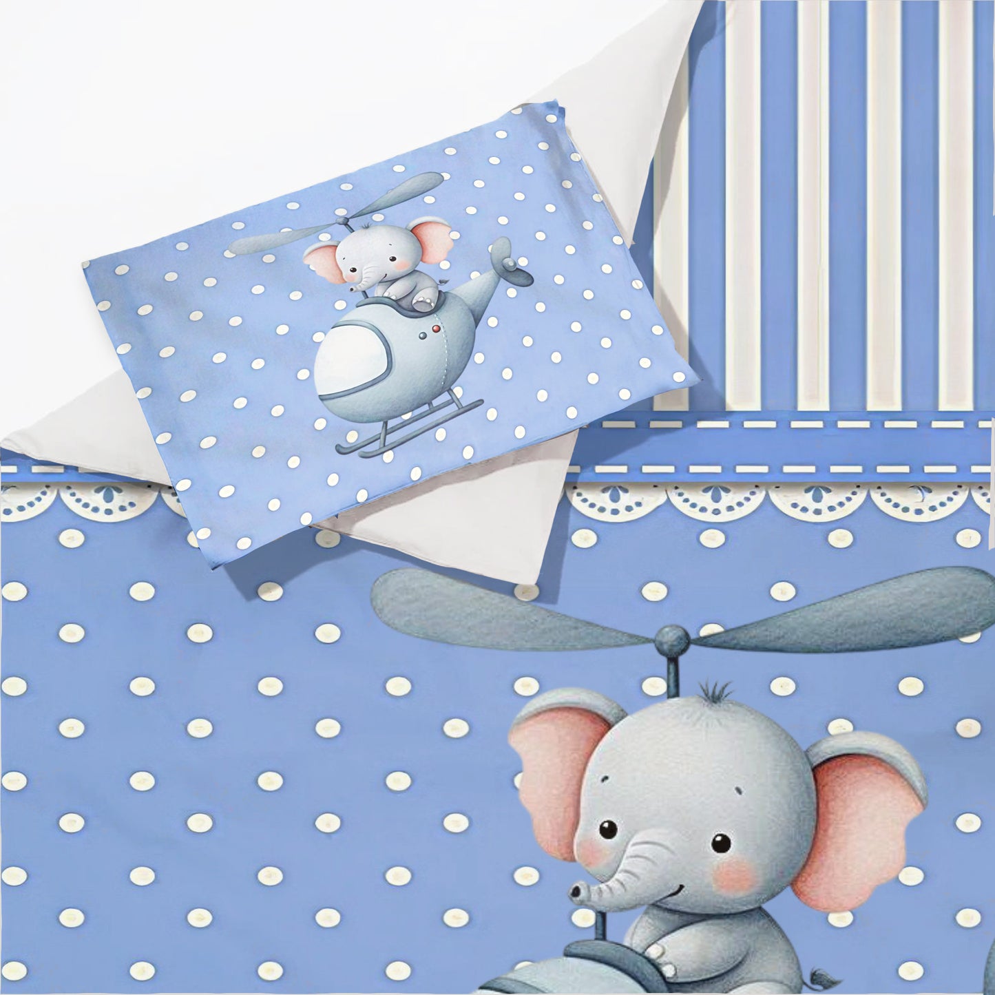Baby Breeze Elephant Cot Set