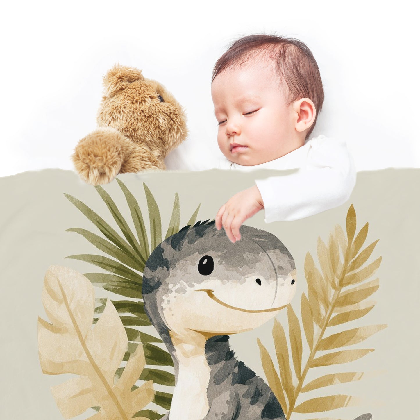 Baby Dinosaur Baby Fleece Blanket by Wikus Schalkwyk