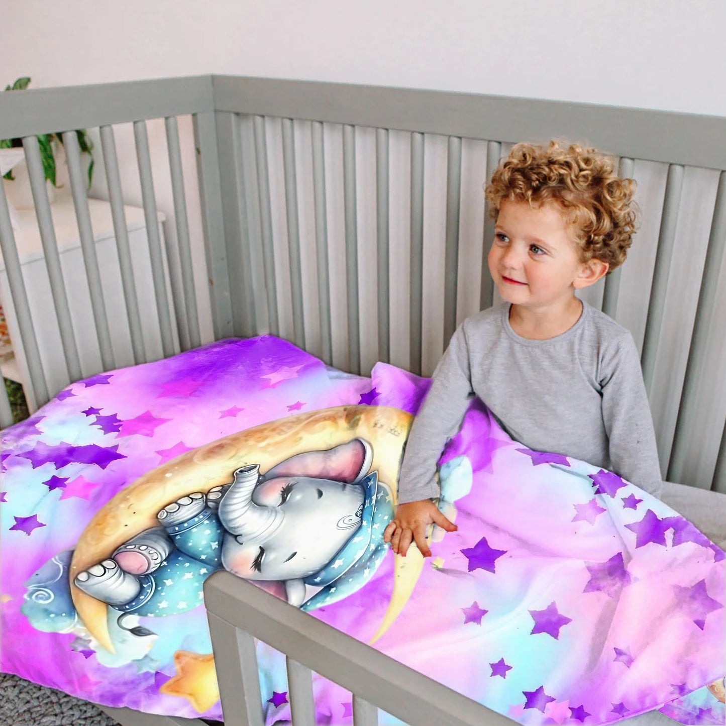 Baby Elephant Dreams Cot Set