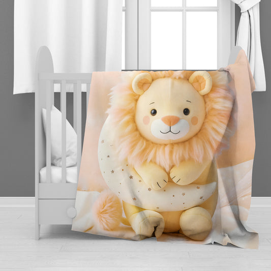 Baby Lion Teddy Minky Blanket