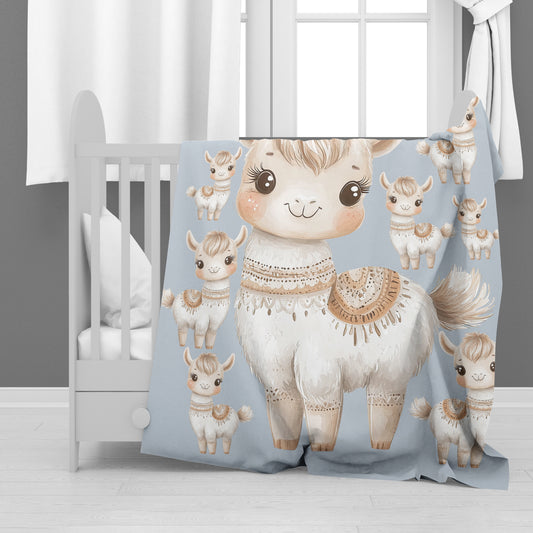 Baby Llama Baby Fleece Blanket by Mark van Vuuren