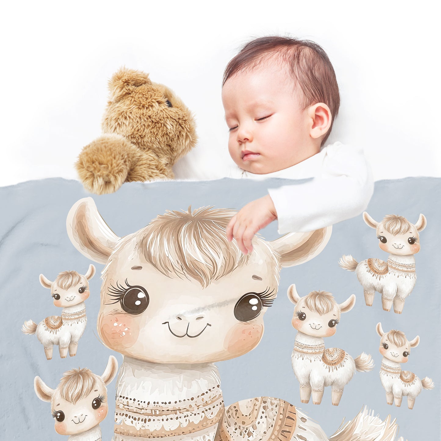 Baby Llama Baby Fleece Blanket by Mark van Vuuren