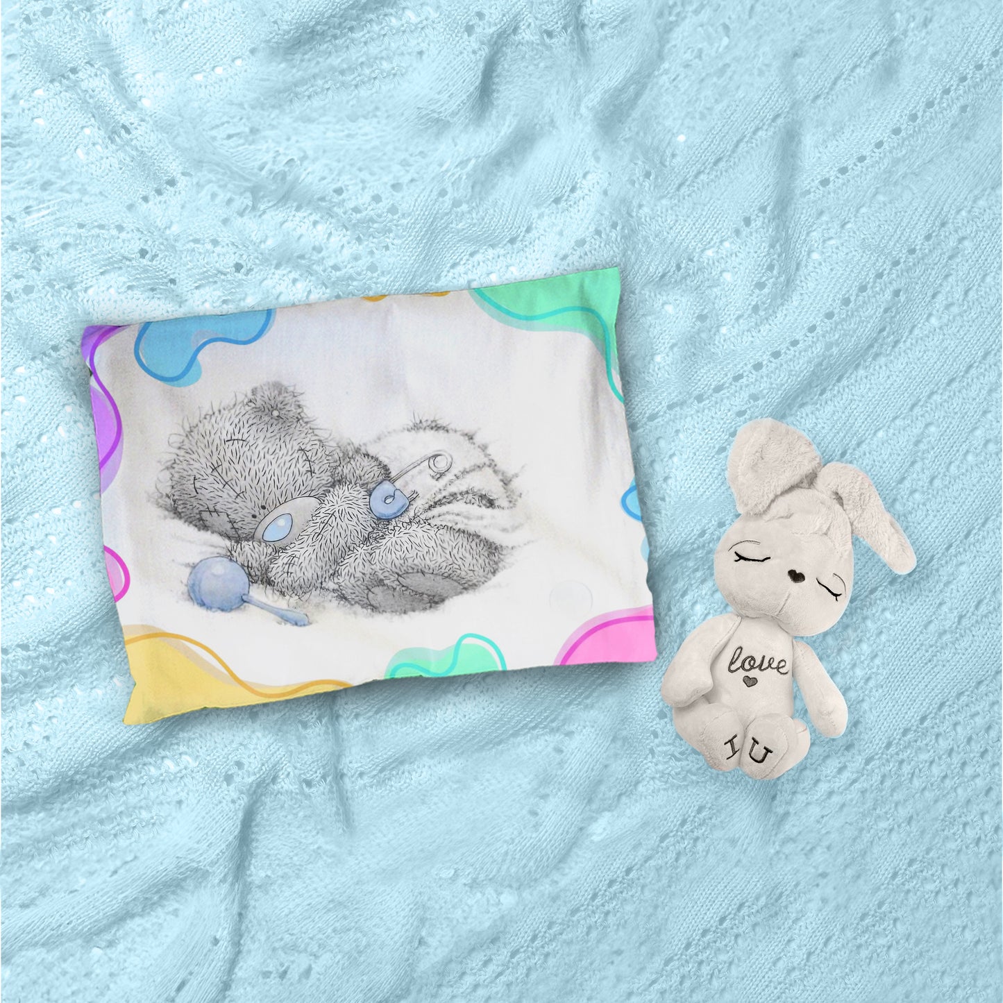 Baby Puff Bear Cot Set