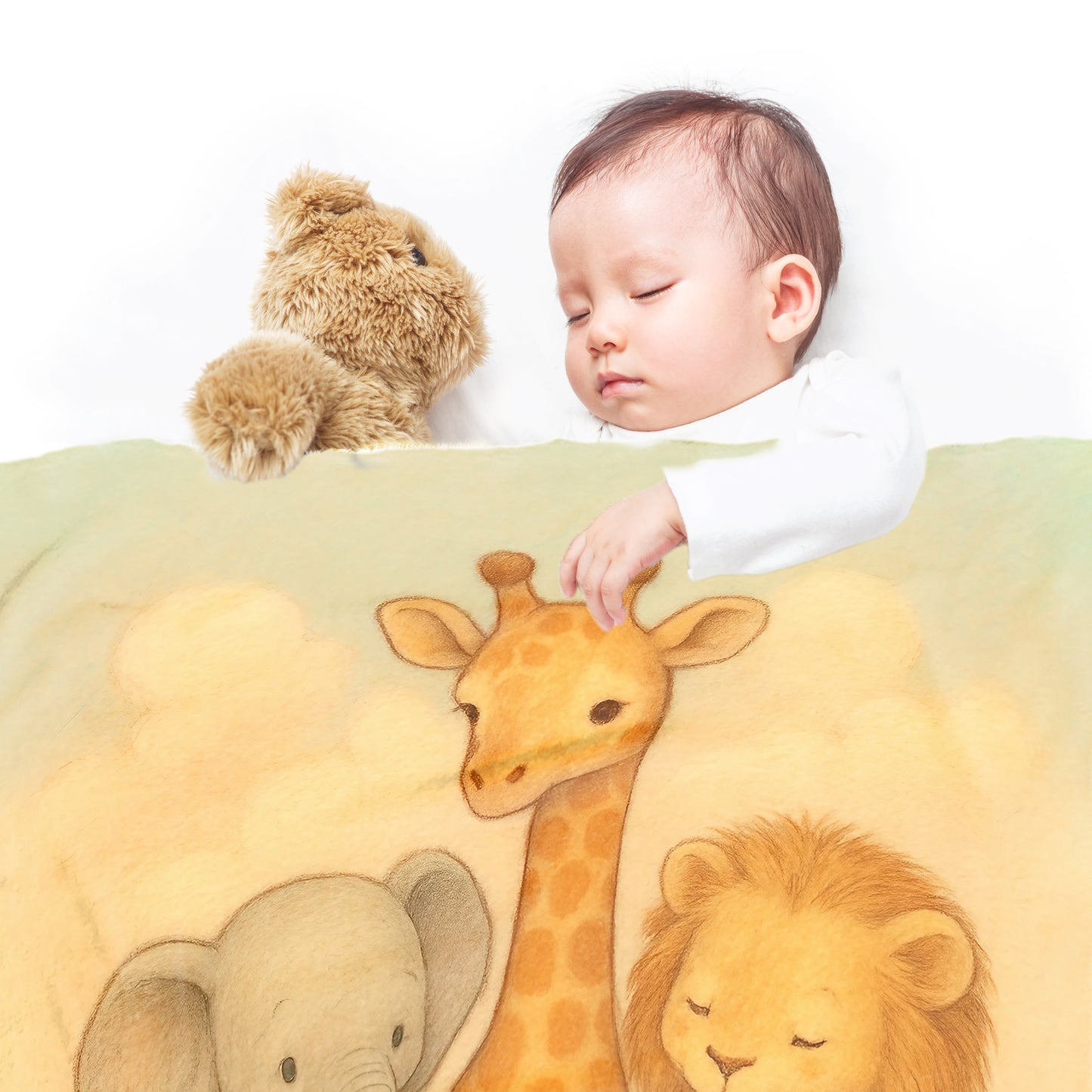 Baby Safari Friends Minky Blanket by Nathan Pieterse