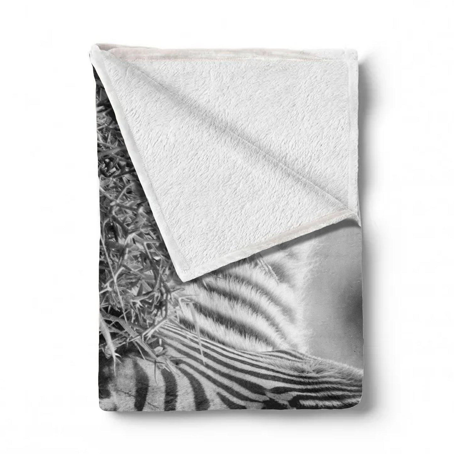Baby Zebra Grazing Light Weight Fleece Blanket by Annette Heymans