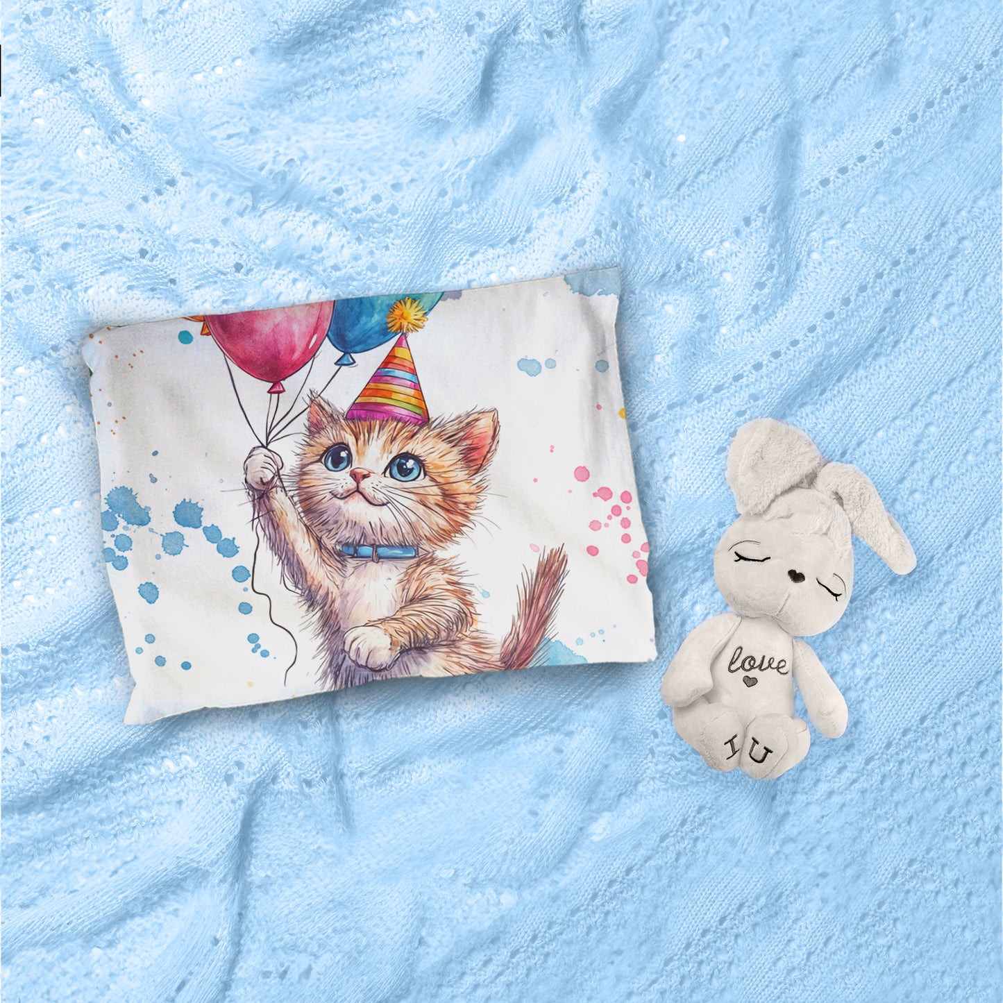 Balloon Kitten Cot Set