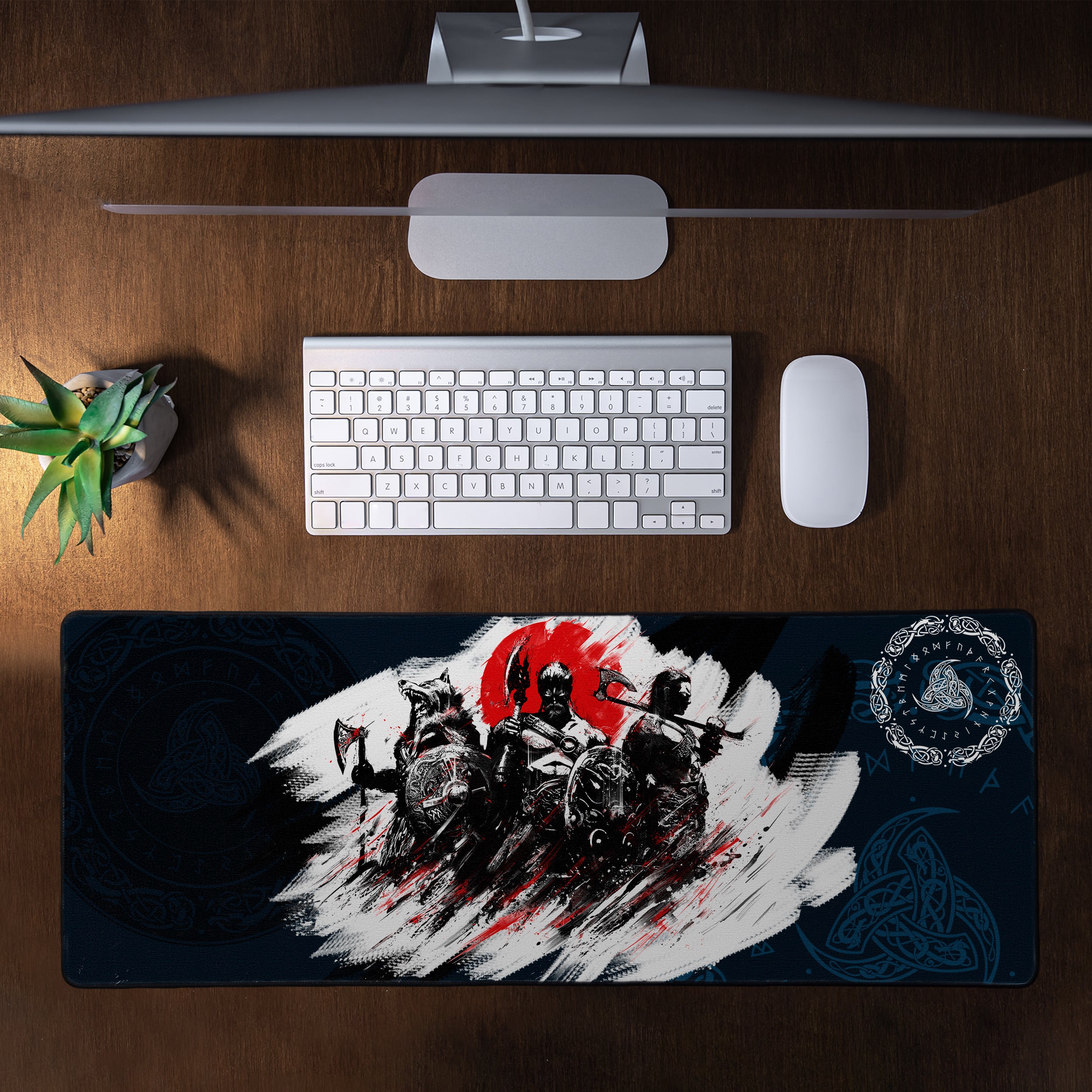 Band of Vikings Large Desk Pad Print with Passion Decor