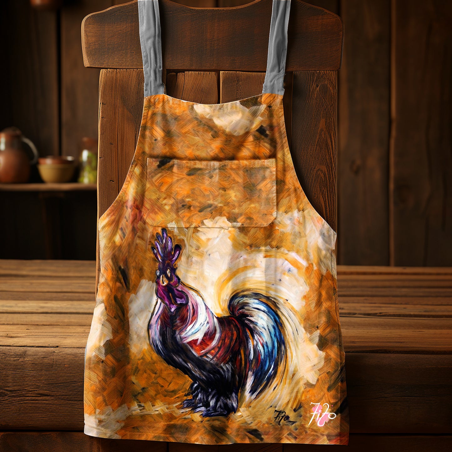 Bantam Rooster by Fifo Medium Length Apron