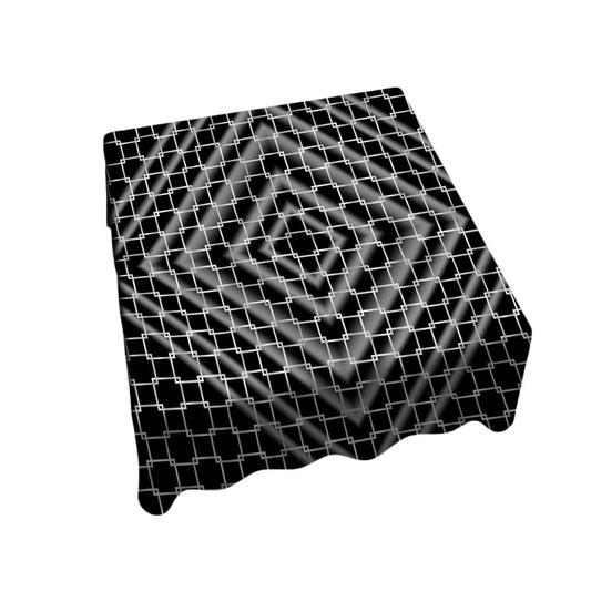 Barriers In Bloom Black And Grey Square Tablecloth