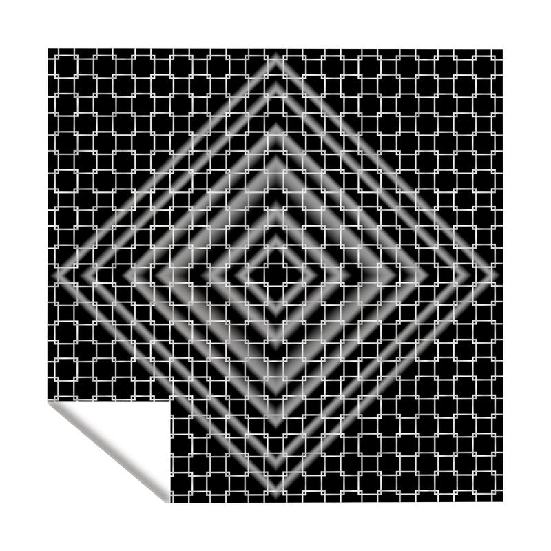 Barriers In Bloom Black And Grey Square Tablecloth