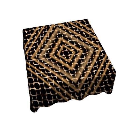 Barriers In Bloom Black Brown Square Tablecloth