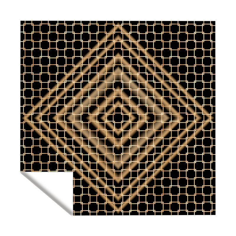 Barriers In Bloom Black Brown Square Tablecloth
