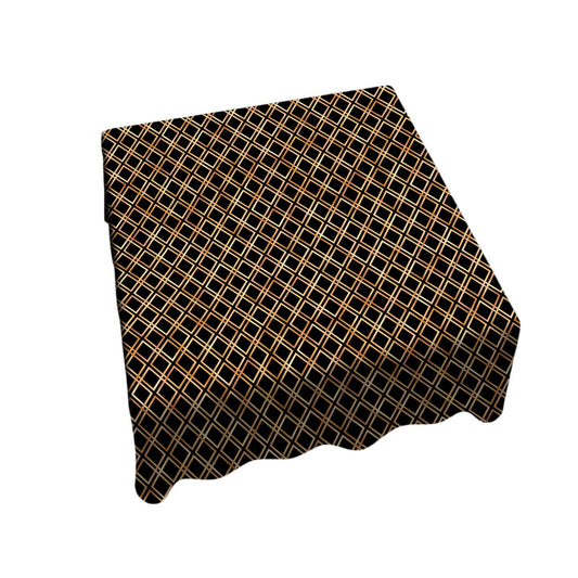 Barriers In Bloom Black Square Tablecloth