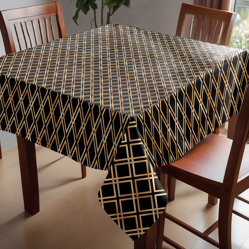 Barriers In Bloom Black Square Tablecloth