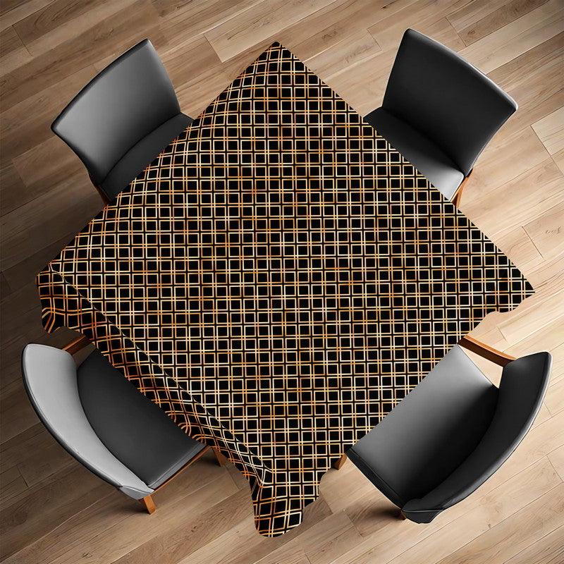 Barriers In Bloom Black Square Tablecloth
