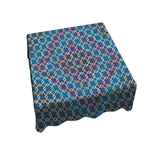 Barriers In Bloom Blue Haze Square Tablecloth