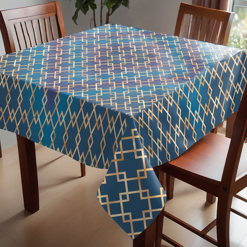Barriers In Bloom Blue Haze Square Tablecloth