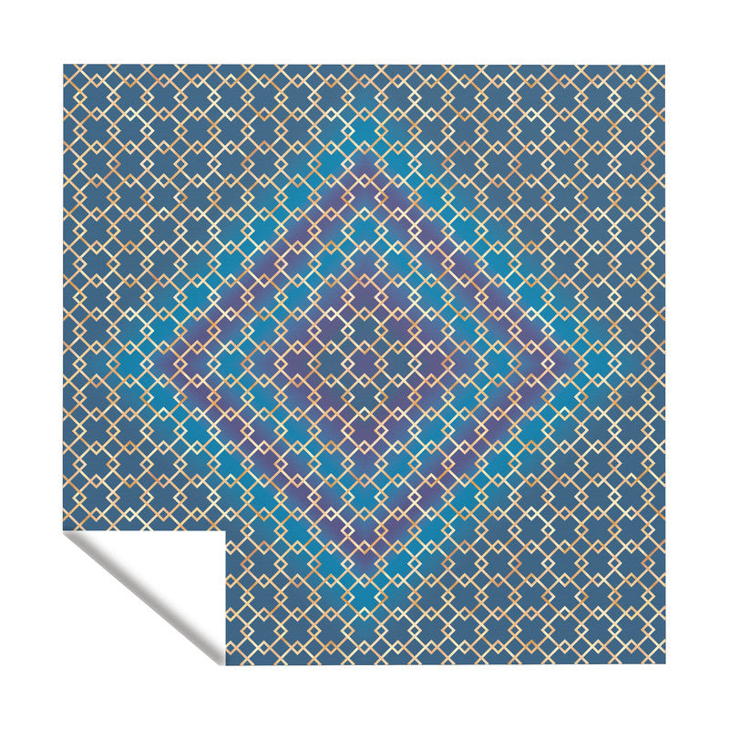 Barriers In Bloom Blue Haze Square Tablecloth