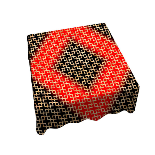 Barriers In Bloom Red Focus Square Tablecloth