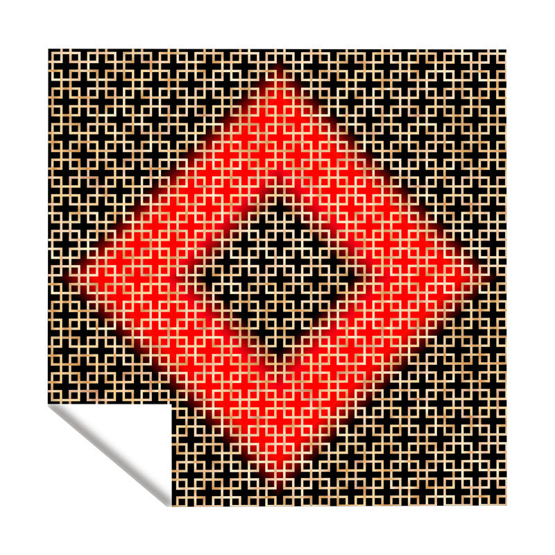 Barriers In Bloom Red Focus Square Tablecloth