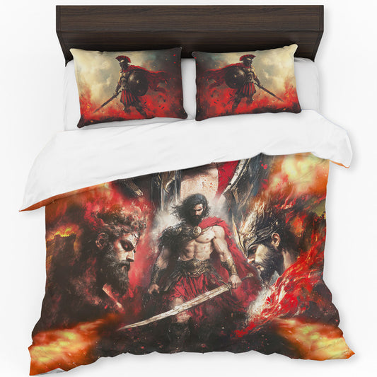 Battle Of Ragnarok Duvet Cover Set