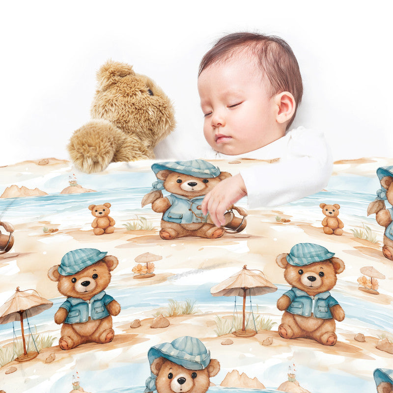 Bears At The Beach Minky Blanket
