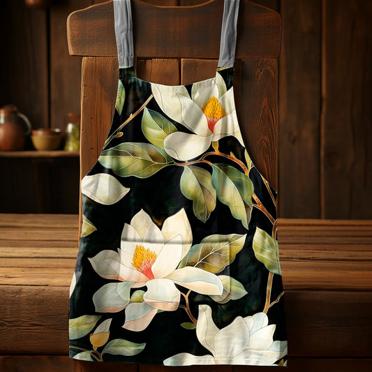 Beautiful Magnolia Medium Length Apron