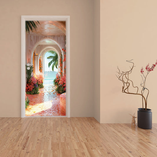 Beauty from Above Door Decoupage