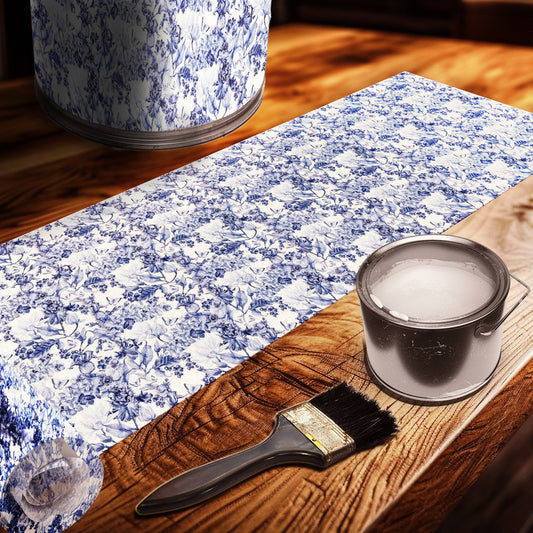 Beauty in Blue Drum Decoupage