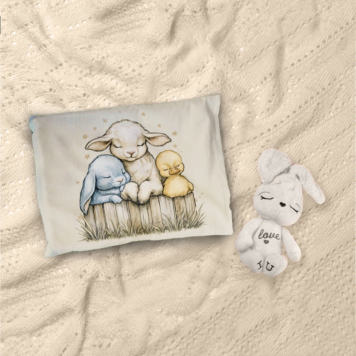 Bedtime Sleepy Farm Animals Cot Set by Wikus Schalkwyk