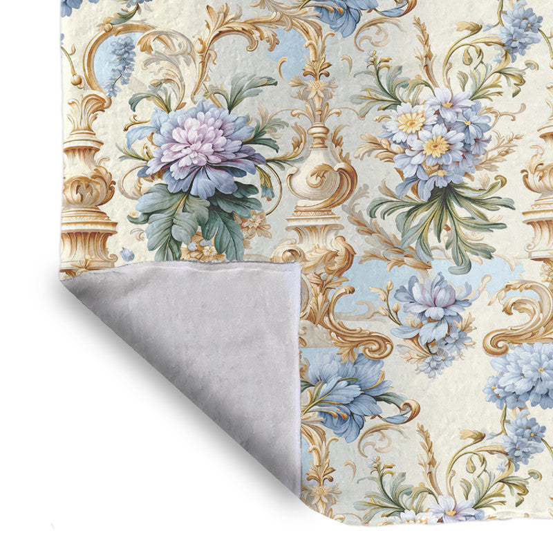 Beige And Lavender Light Bed Throw