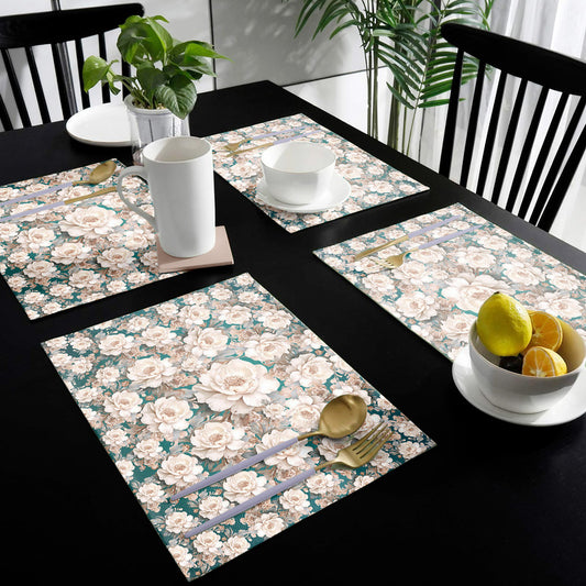 Beige Blossoms Placemats By Mark Van Vuuren