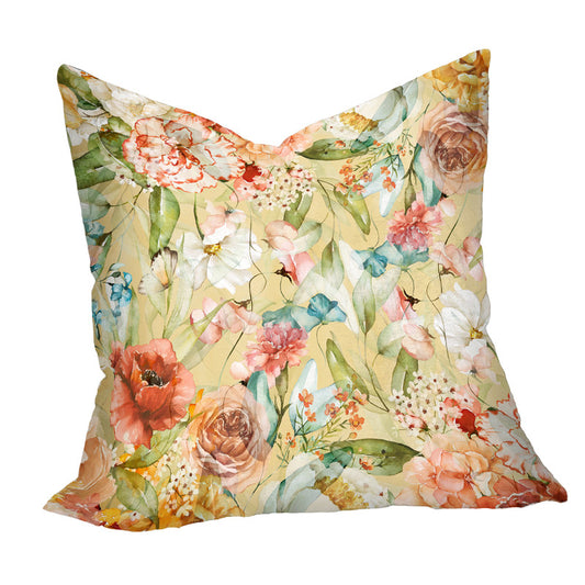 Beige Flowers Pattern Luxury Scatter by Mark van Vuuren