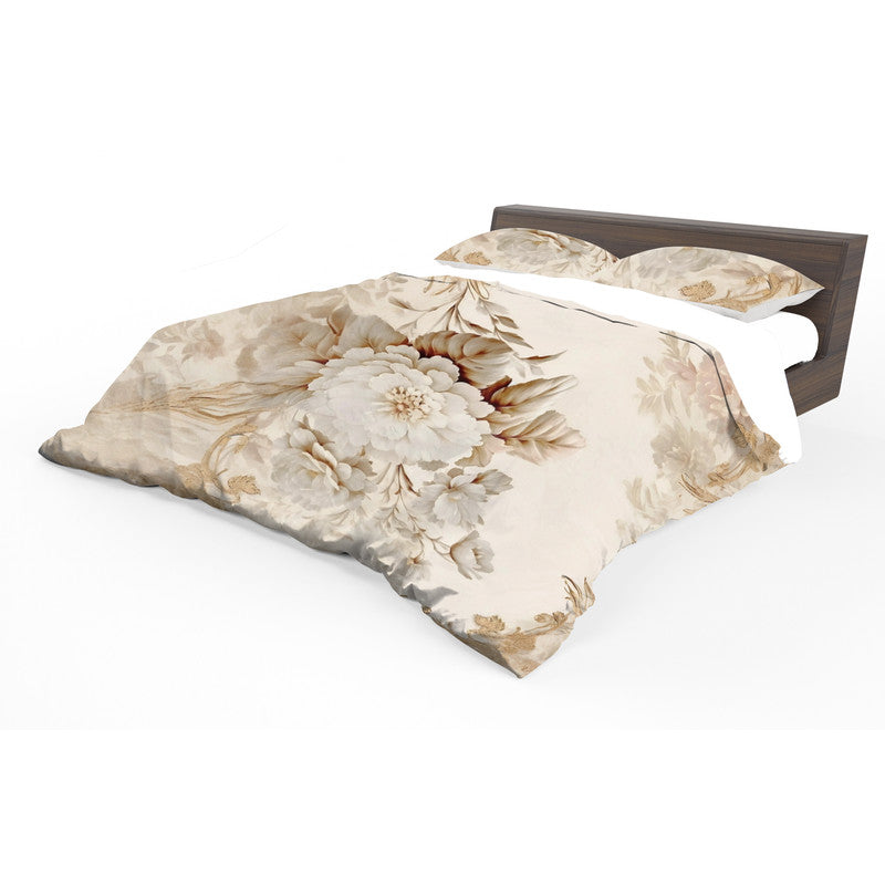 Beige Gilded Garden Duvet Cover Set