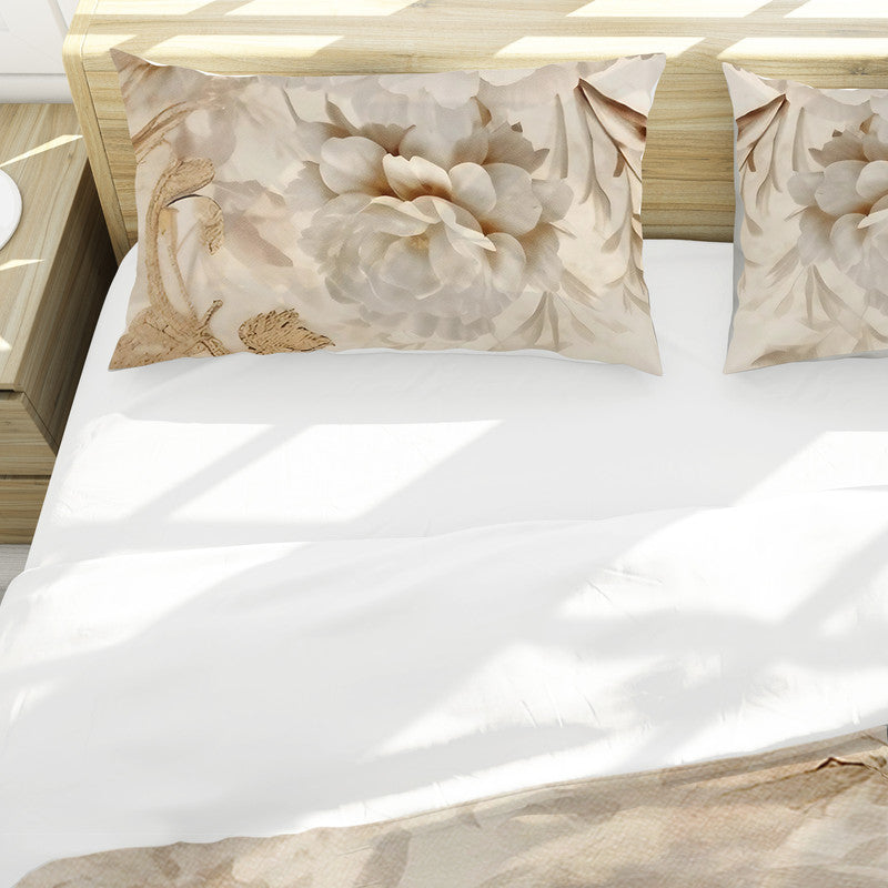 Beige Gilded Garden Duvet Cover Set