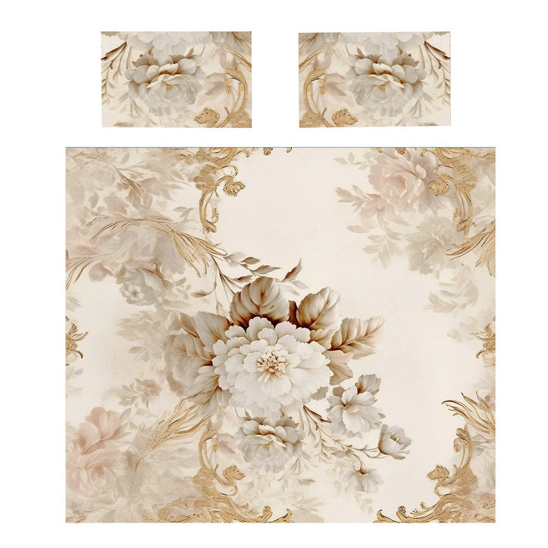 Beige Gilded Garden Duvet Cover Set