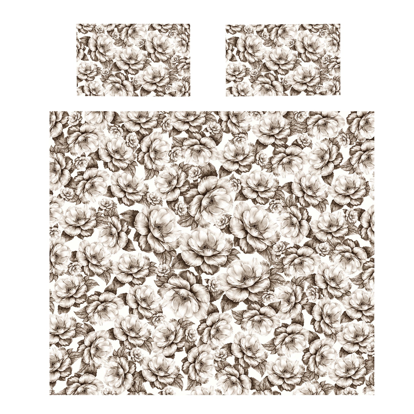 Beige Bloom Duvet Cover Set by Mark van Vuuren