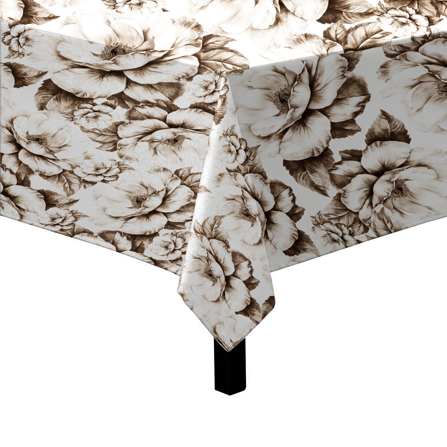 Beige Bloom Square Tablecloth By Mark Van Vuuren