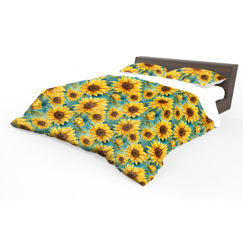 Big And Small Sunflowers Duvet Cover Set