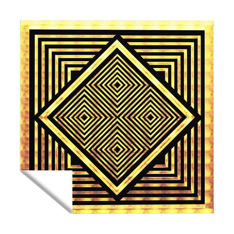Black And Gold Haze Square Tablecloth