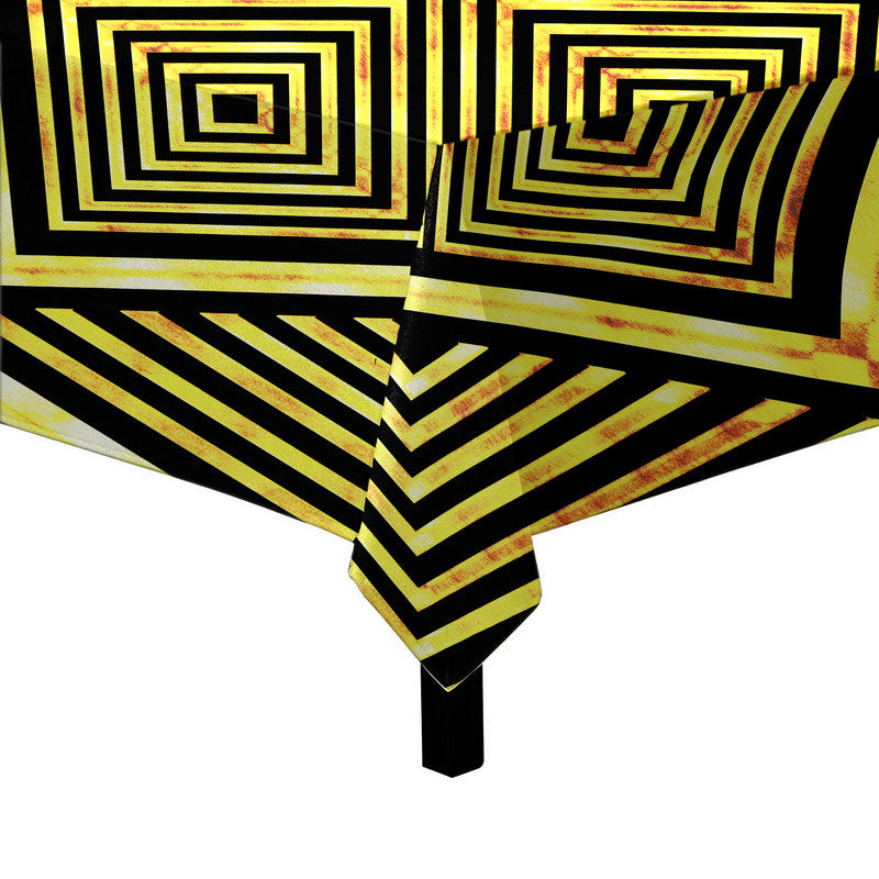 Black And Gold Haze Square Tablecloth