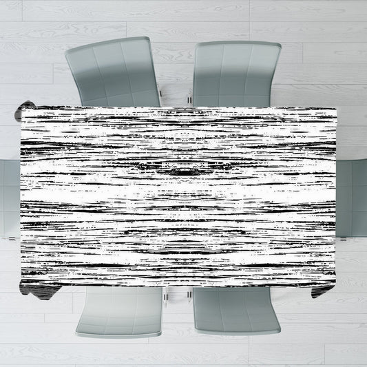 Black And White Texture Rectangle Tablecloth