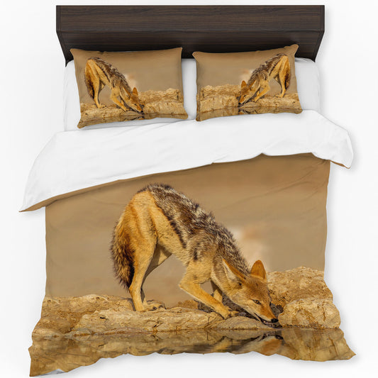 Black Backed Jackal By Fanie Heymans Duvet Cover Set